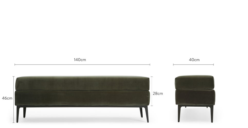 RIVAL Sitzbänke Grün Edelstahl Dimensions