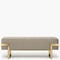 VERTIGO Bancs Beige / Doré Velours / Métal