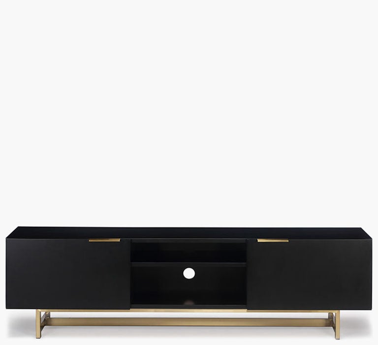 Meuble TV design en bois noir - Stark