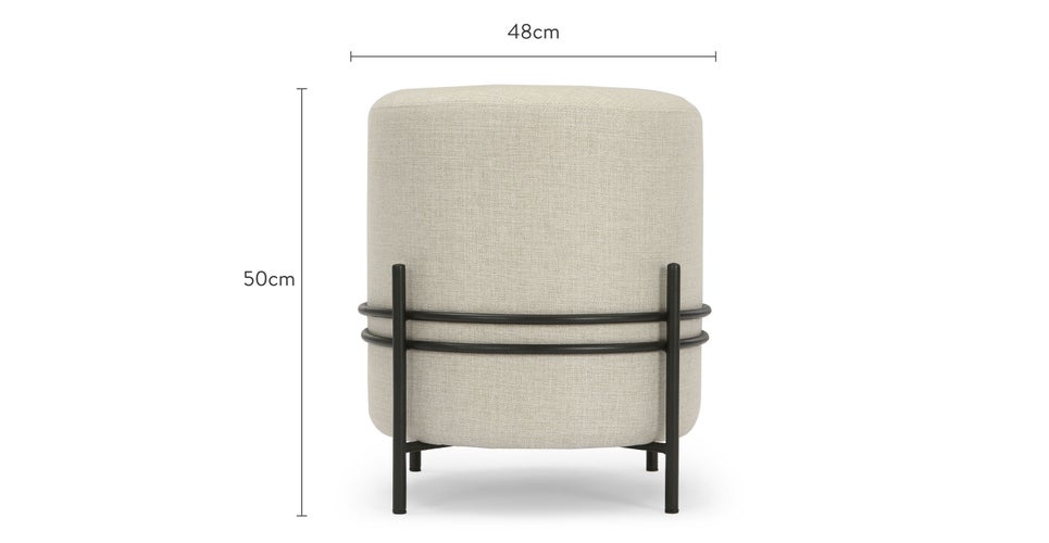 BELAR Hocker & Poufs Mondschein Beige Metall Dimensions