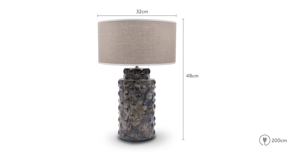 Reta Table lamps Beige / Gris Céramique / Toile de jute Dimensions