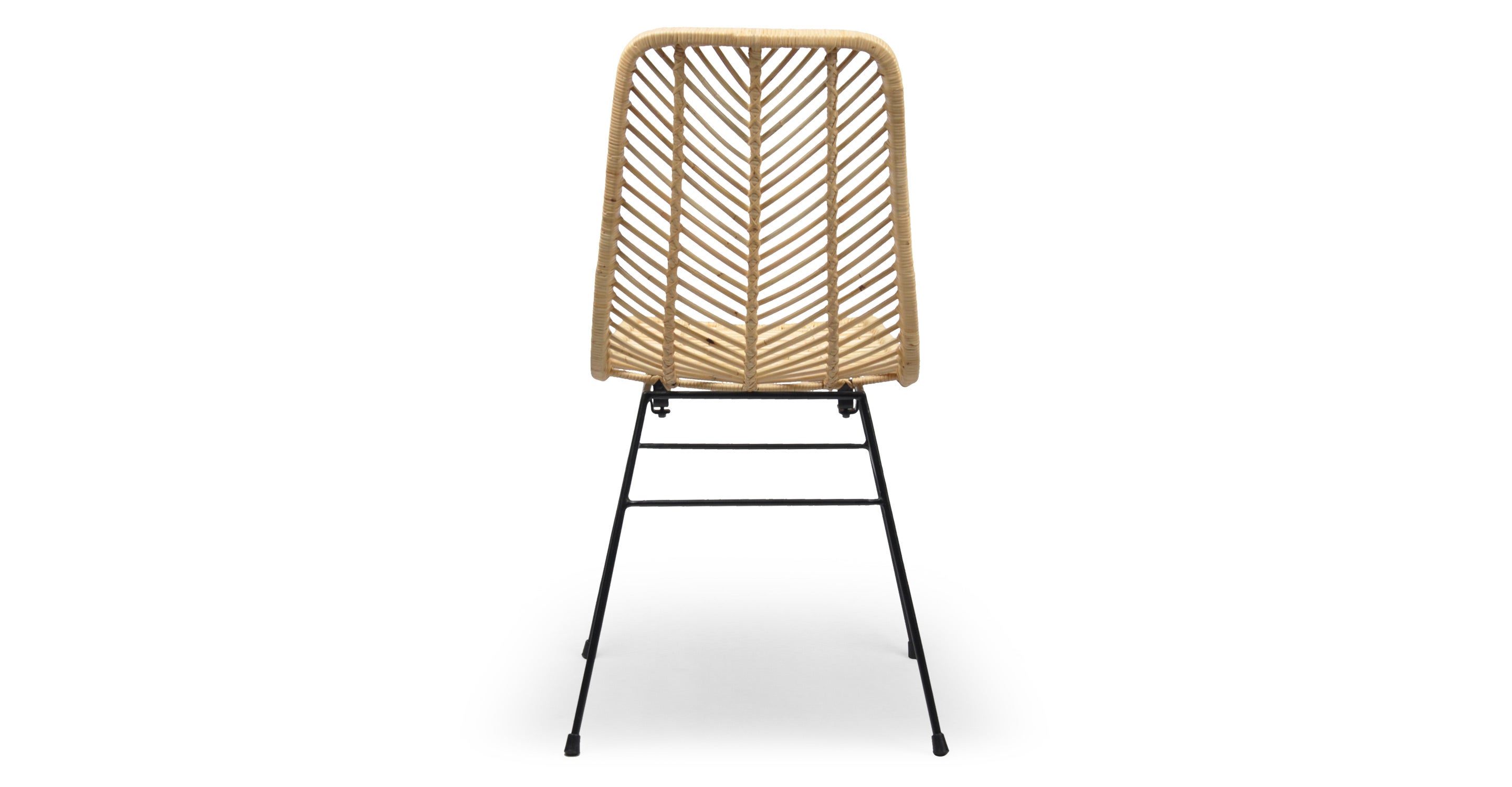 Sedia - rattan & metallo nero - NV GALLERY - GIA