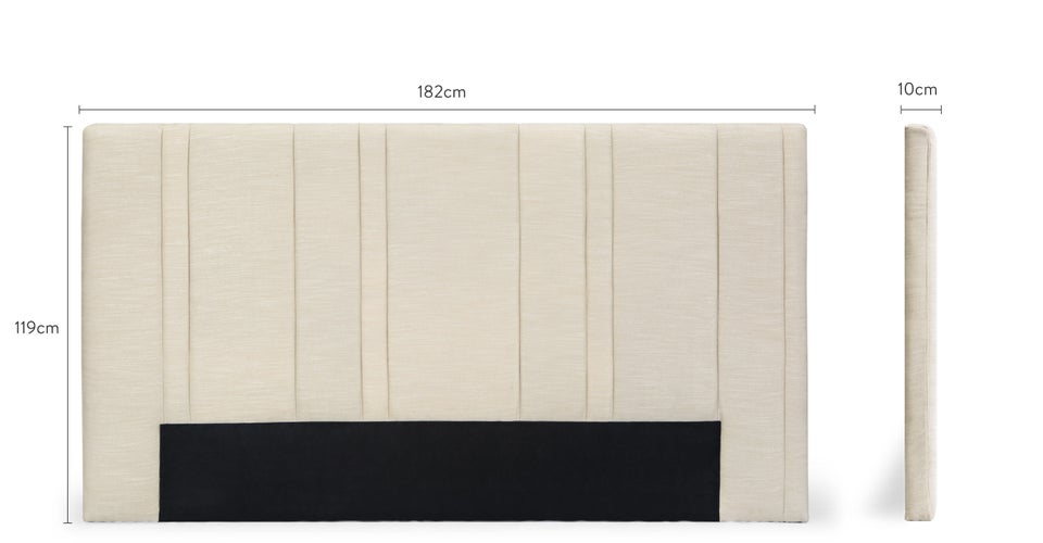 ESCAPE Têtes de lit Beige Tissu / Bois Dimensions