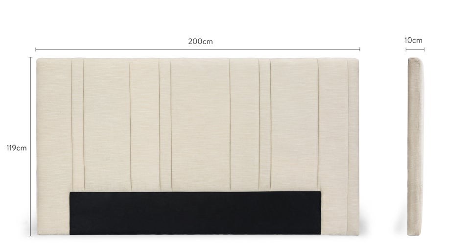 ESCAPE Têtes de lit Beige Tissu / Bois Dimensions