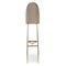 BANE Barhocker Taupe / Gold Samt / Metall