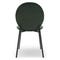 BLAZE Chaises de salle à manger Vert / Noir Velours / Métal