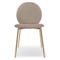 BLAZE Dining chairs Taupe / Doré Velours / Métal