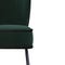 WAYNE Chaises de salle à manger Vert / Noir Velours / Métal