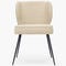 WAYNE Dining chairs Taupe / Gold Samt / Edelstahl