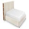 INFINITY Bettrahmen Beige / Schwarz Stoff / Holz