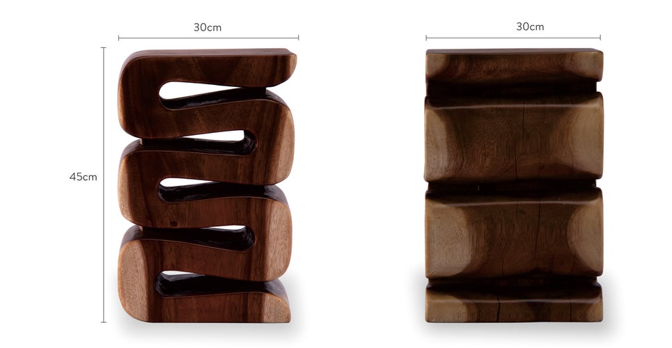 Sunora Beistelltische Braun Holz Dimensions