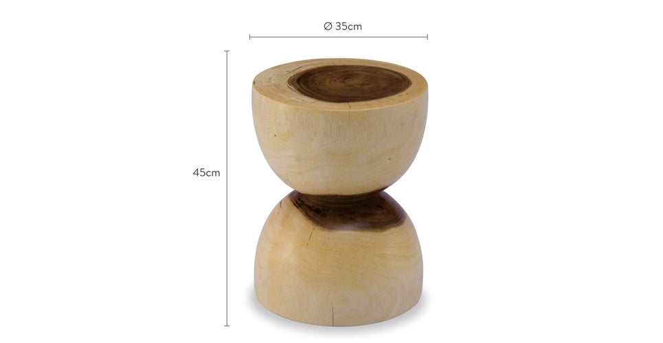 Daena Tables d'appoint Bois naturel Bois naturel Dimensions