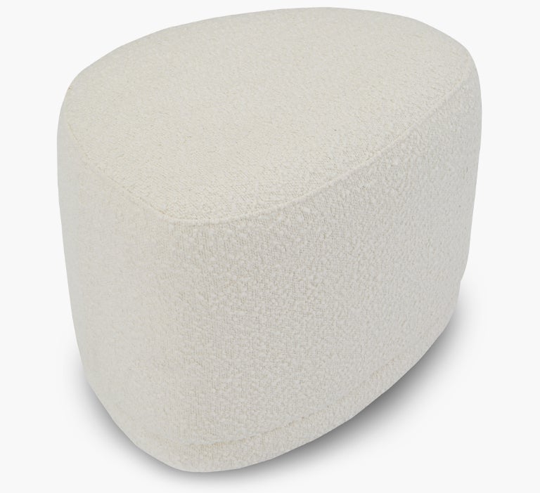 Pouf Sgabello - Bouclé Bianco - Premium