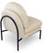 HOXTON Armchairs Curly white / Black Fabric / Metal