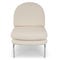 HOXTON Armchairs Curly white / Silver Fabric / Metal