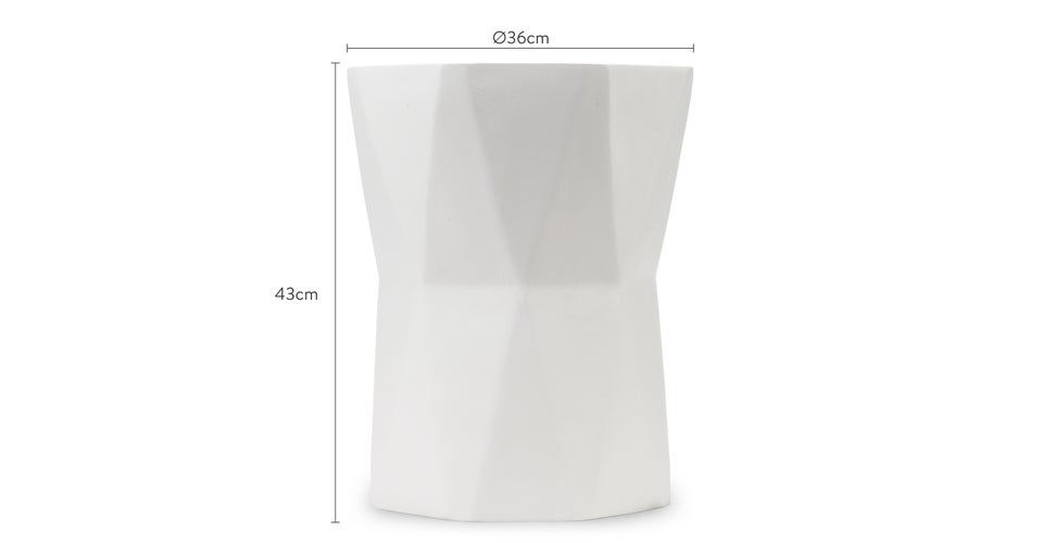 DAVOS Tables d'appoint Blanc Fibre de verre Dimensions