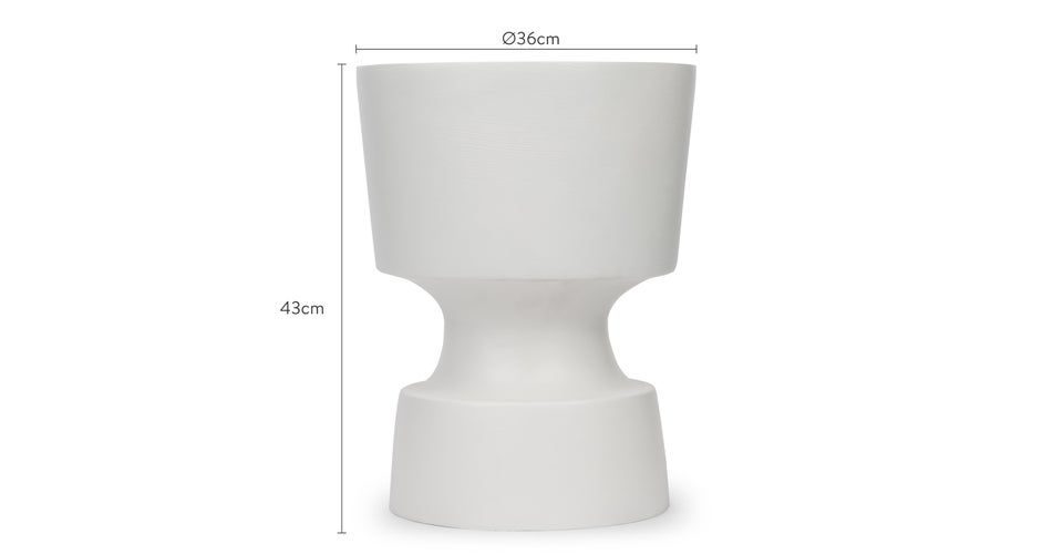 TYRION Beistelltische Weiß Fiberglas Dimensions