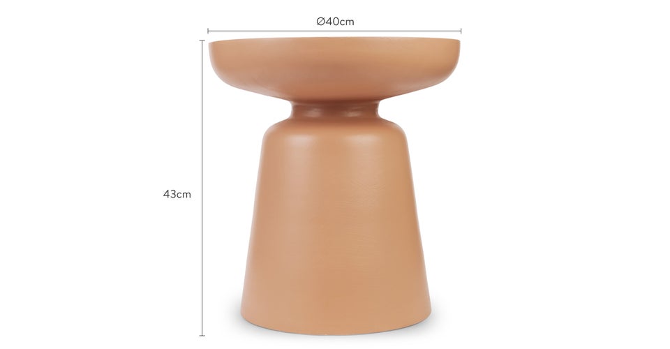 CERSEI Side Tables Terracotta Metal Dimensions