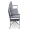 BEL AIR Gartensofas & Gartenstühle Weiß / Schwarz Wasserdichter Stoff / Metall