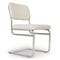 Uberto Dining chairs White curl / Silver Fabric / Metal