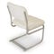 Uberto Dining chairs White curl / Silver Fabric / Metal