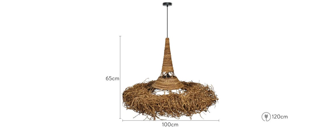 Ilsa Pendelleuchten & Deckenleuchten Naturbelassene Farbe Bananenblatt Dimensions