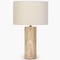 GAIA Lampes de table Blanc / Gris Marbre / Lin