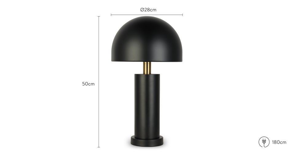 Ripley Table lamps Black / Gold Metal Dimensions
