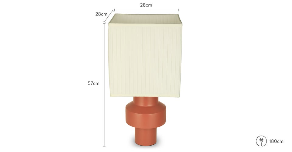 Giglio Table lamps Red / White Wood / Fabric Dimensions