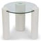 GIOIA Tables d'appoint Blanc Verre / Bois