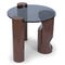GIOIA Tables d'appoint Rouge Verre / Bois