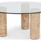 ANDREA Coffee Tables Natural Glass / Travertine