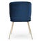 WAYNE Dining chairs Blue Velvet and brass