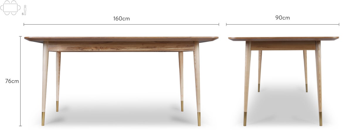 VINYLE Tables à manger Naturel Bois / Métal Dimensions