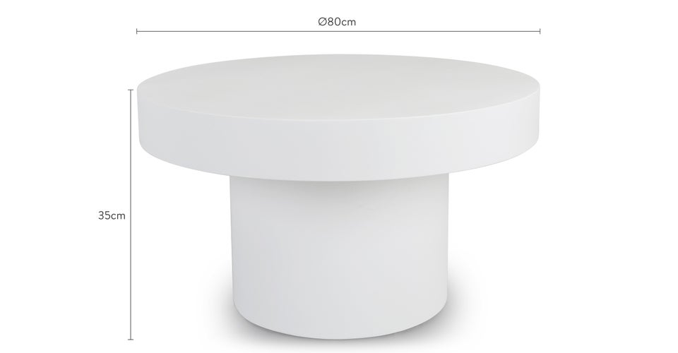 ROCCO Coffee Tables White Wood Dimensions