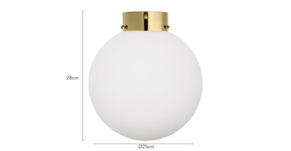 Daria Pendant lamps White / Gold Glass / Steel Dimensions