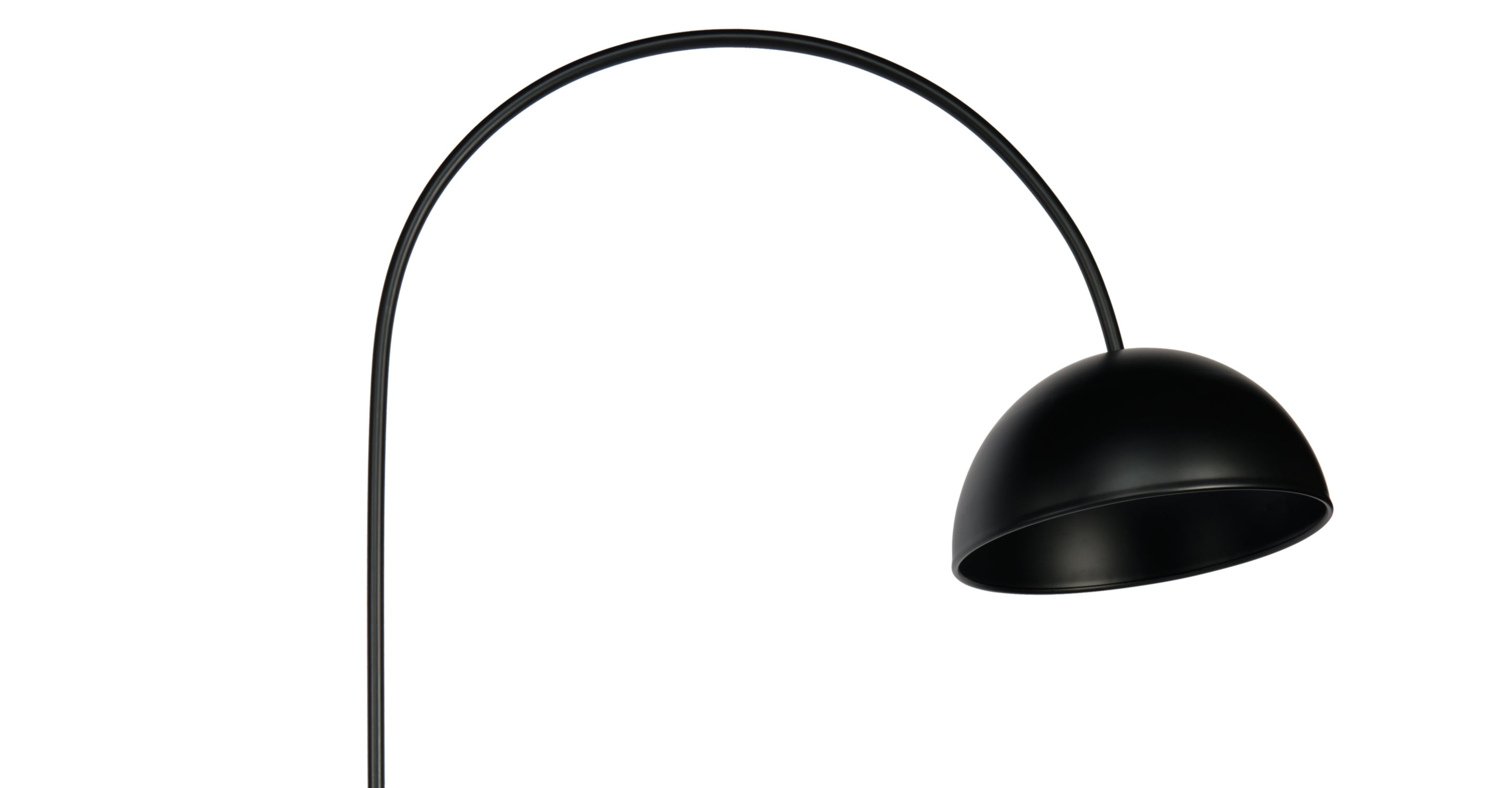 Lampadaire, Nuvol double, noir mat, pied en travertin, Ø28cm