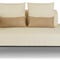 REVOLT Chaise Longues Left White / Black / Taupe Fabric / Metal