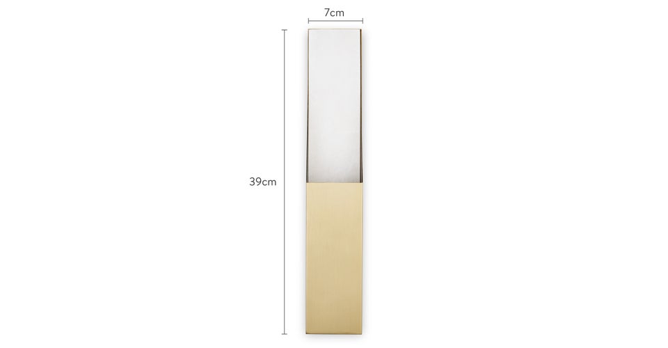 PETRA Wall Lights Gold / White Jade stone / Golden Dimensions