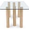 CASPIAN Dining tables Natural Glass / Travertine