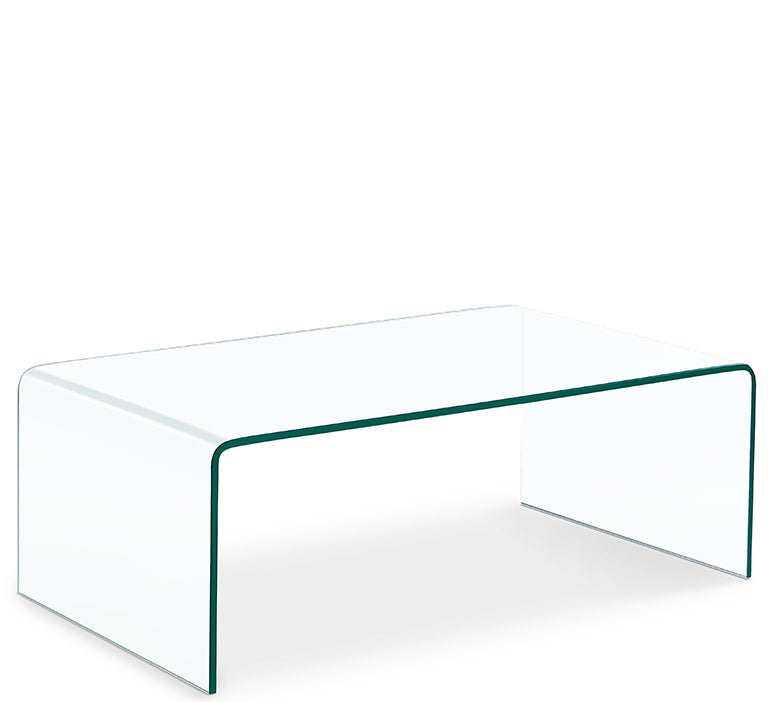 CARDIFF Table basse, Verre trempé transparent, L108