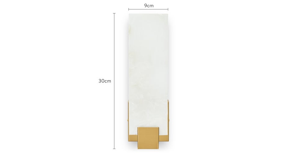 STERN Appliques murales Blanc / Doré Jade / Métal Dimensions