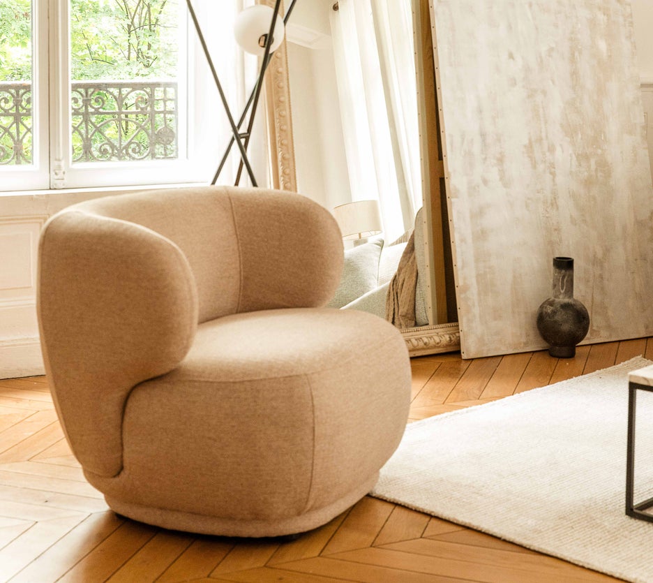 Inspiration GIULIA Fauteuils Taupe Tissu texturé