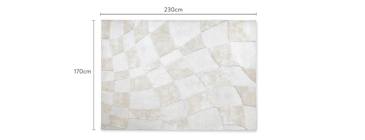 NUMERO Teppiche Beige / Weiß Recycelte Plastikflaschen Dimensions