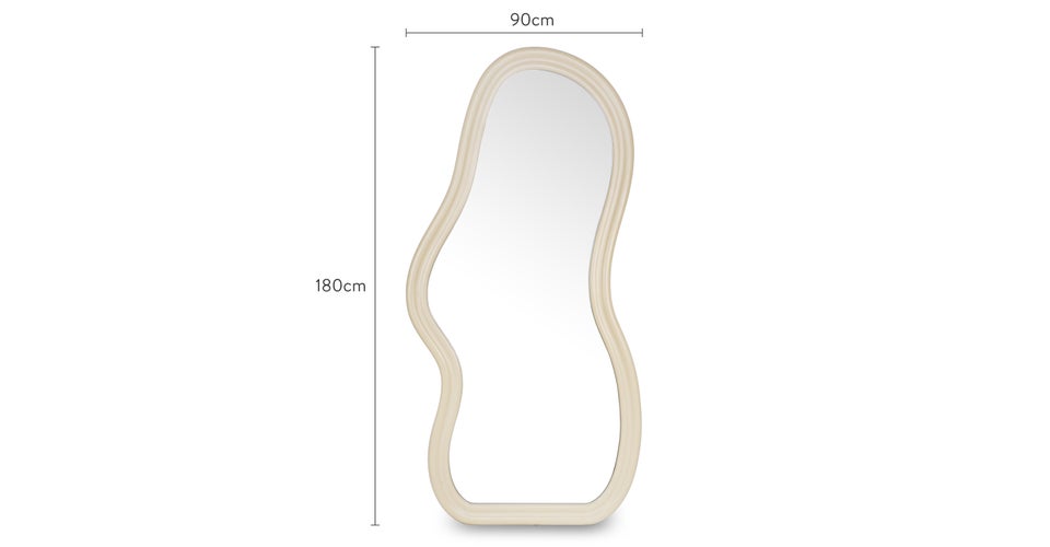 EGO Miroirs Beige Bois / Verre Dimensions