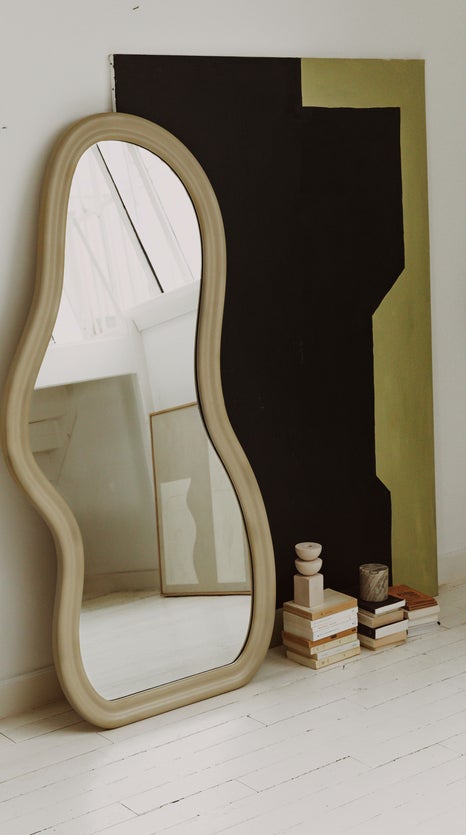 Inspiration EGO Mirrors Beige Wood / Glass
