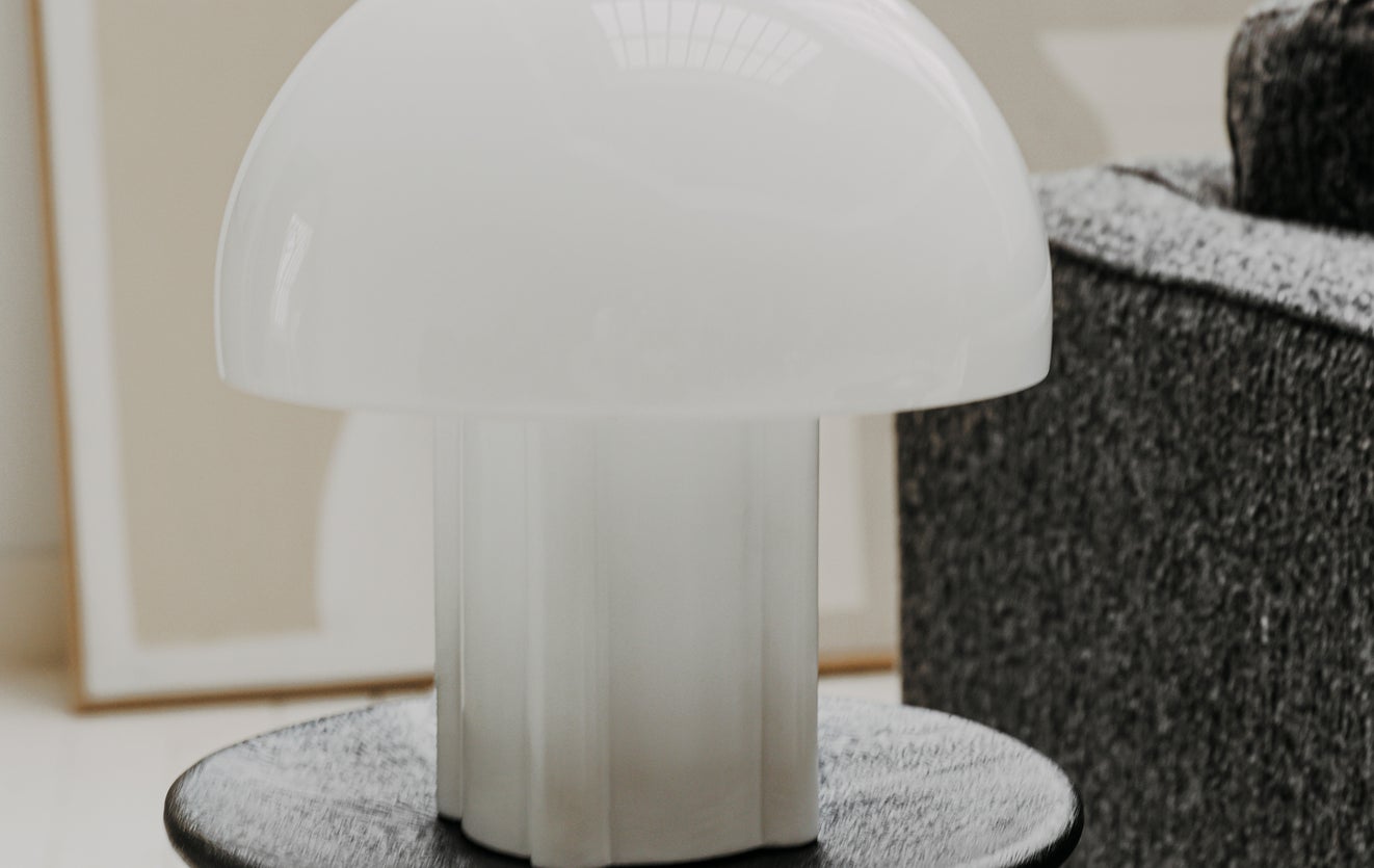 Inspiration PORTOBELLO Lampes de table Blanc Verre / Résine