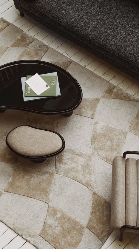 Inspiration NUMERO Teppiche Beige / Weiß Recycelte Plastikflaschen
