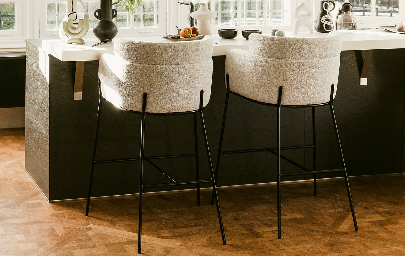 Inspiration BARON Bar Stools Blanc Métal