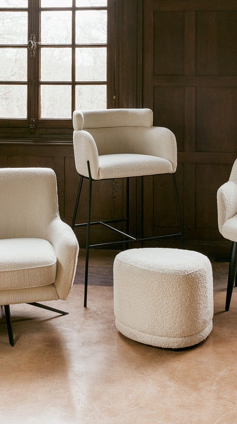 Inspiration BARON Bar Stools Blanc Métal